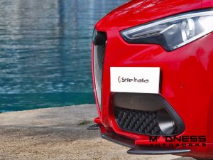 Alfa Romeo Stelvio Front Spoiler - Carbon Fiber - Stile Italia 